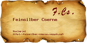 Feinsilber Cserne névjegykártya